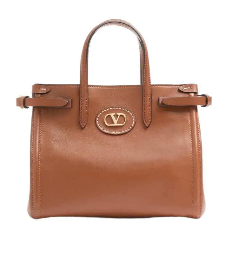 Valentino Antibes Vlogo Plaque Small Top Handle Bag