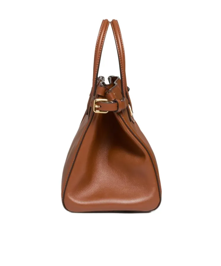 Valentino Antibes Vlogo Plaque Small Top Handle Bag