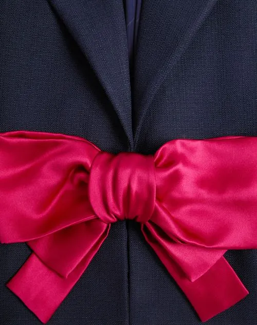 Valentino Single-Breasted Bow Detailed Jacket