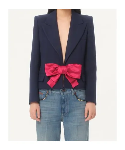 Valentino Single-Breasted Bow Detailed Jacket