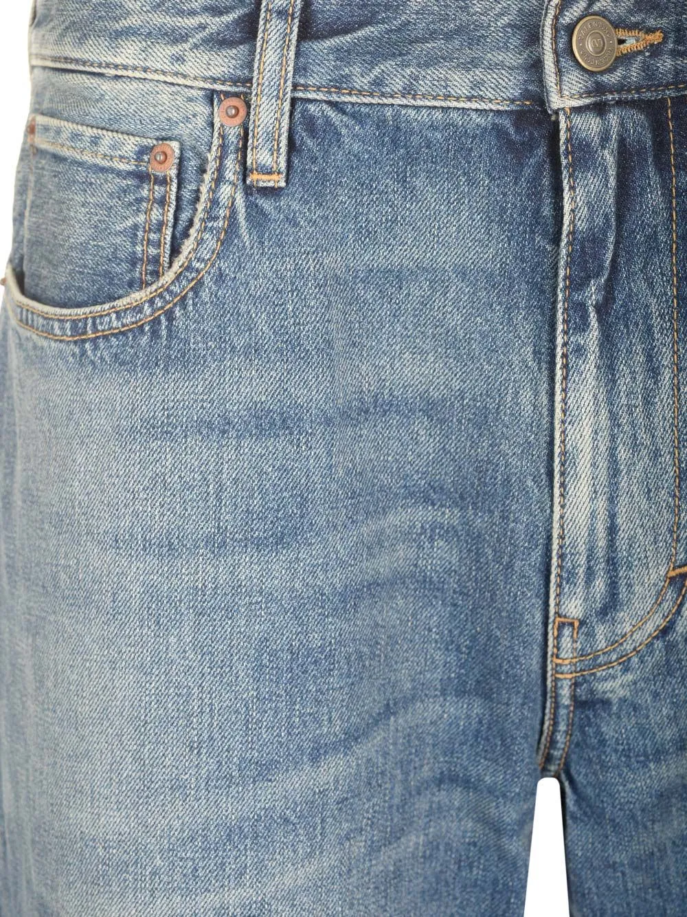 Valentino Logo Patch Straight Leg Jeans