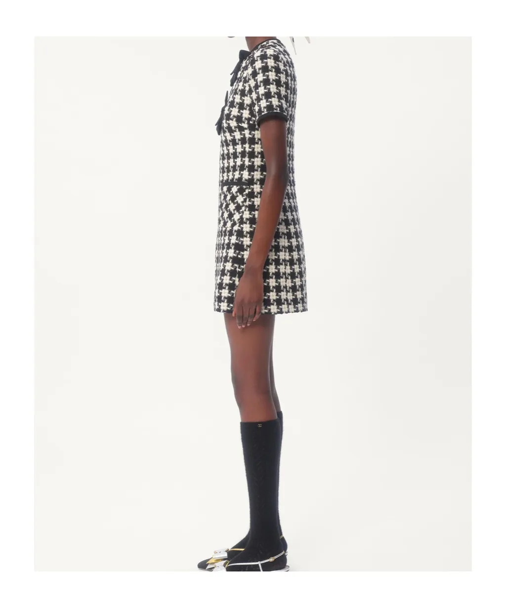 Valentino Geometric Patterned Short-Sleeved Dress