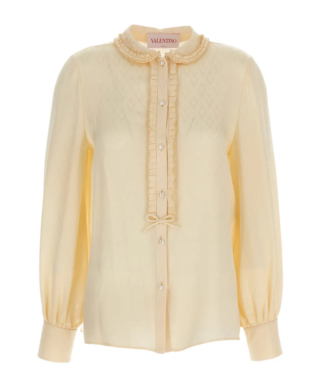 Valentino Bow Detailed Button-Up Shirt