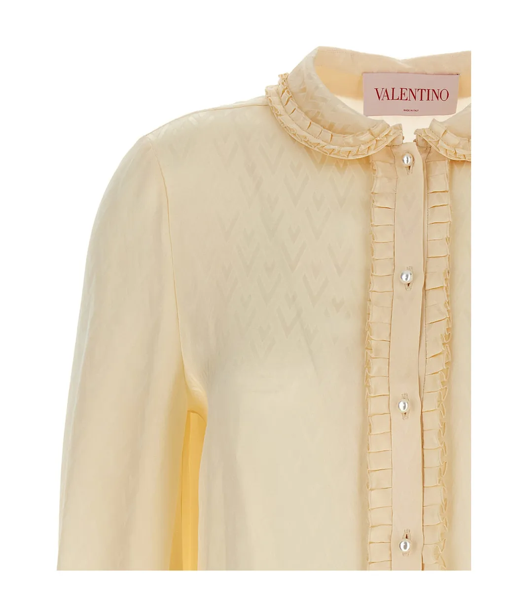 Valentino Bow Detailed Button-Up Shirt