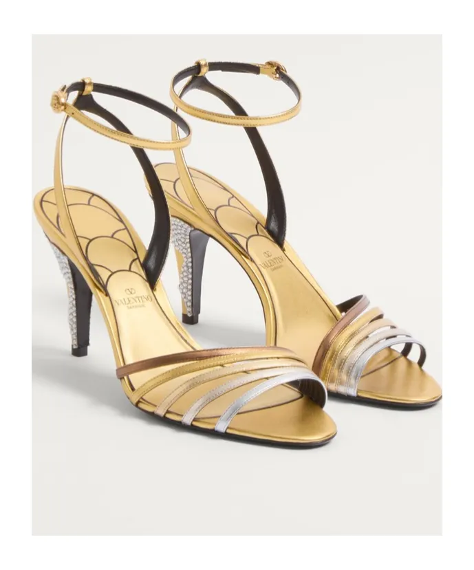 Valentino Ladycrush Embellished Ankle-Strap Sandals