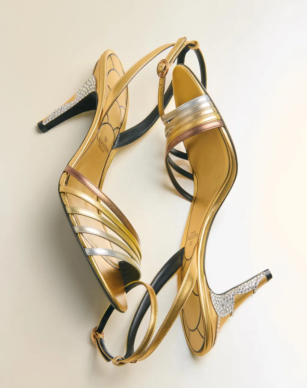 Valentino Ladycrush Embellished Ankle-Strap Sandals