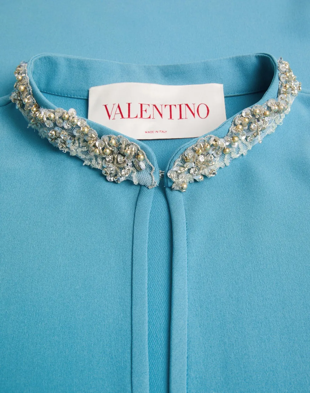 Valentino Embellished Side Slit Belted Dress