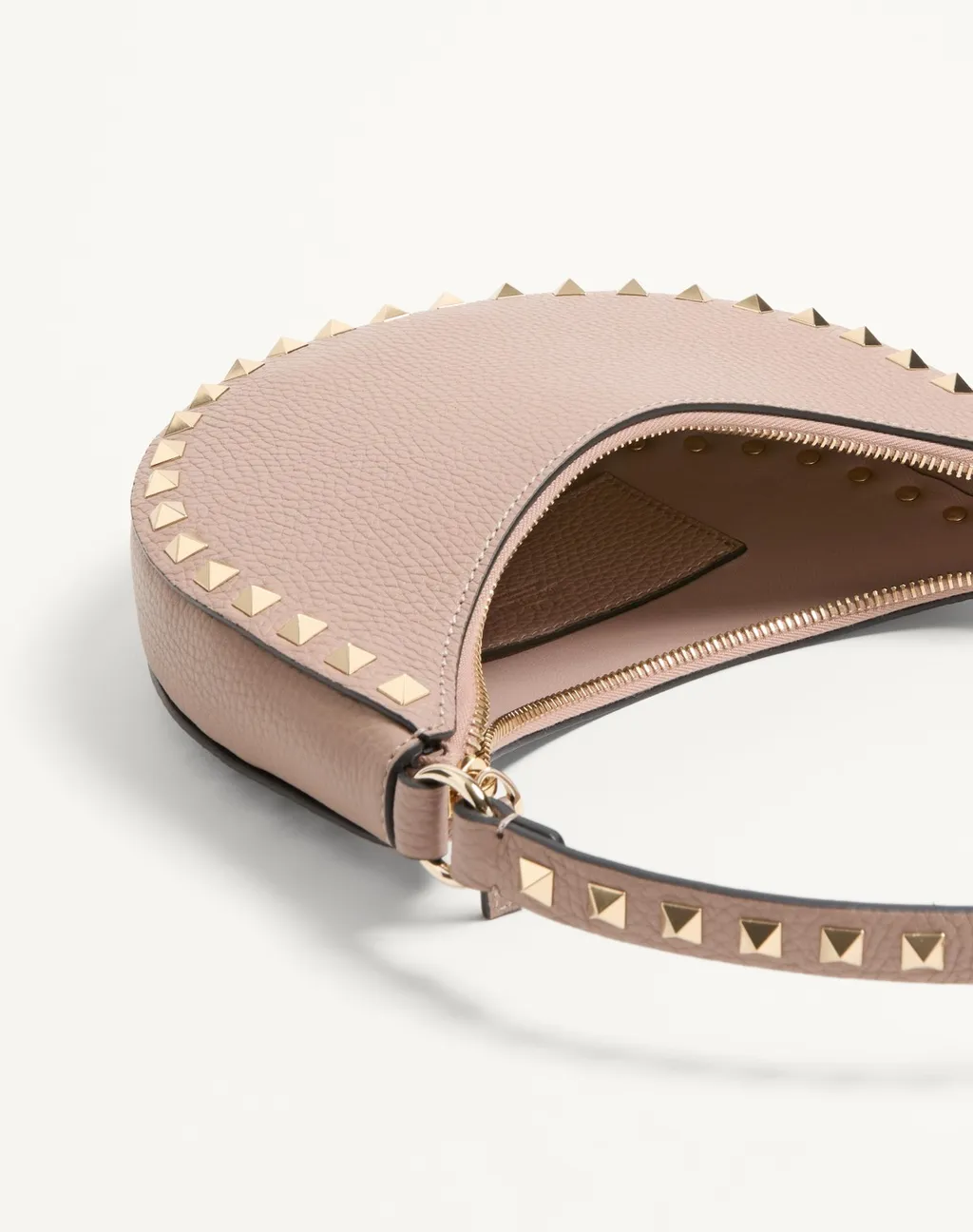 Valentino Garavani Rockstud Zip-Up Mini Hobo Bag