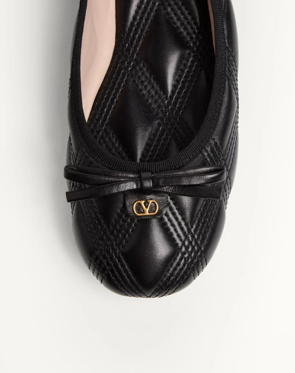 Valentino Bow Detailed Slip-On Ballerina Shoes
