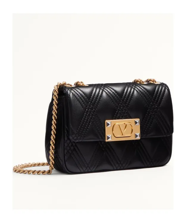 Valentino Garavani Rockstud Foldover Top Shoulder Bag