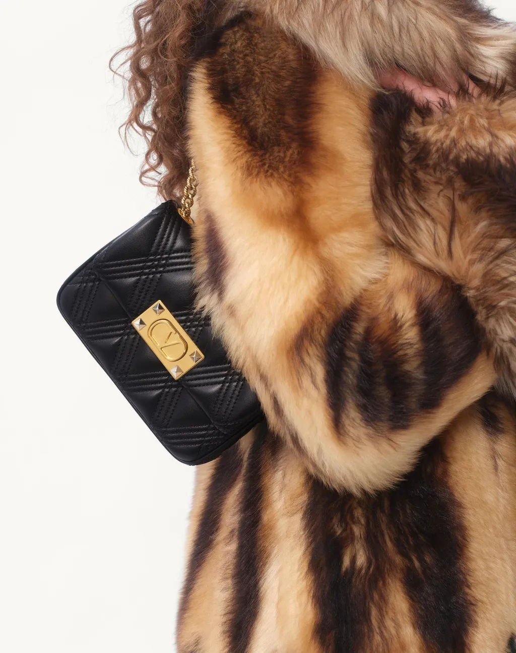 Valentino Garavani Rockstud Foldover Top Shoulder Bag