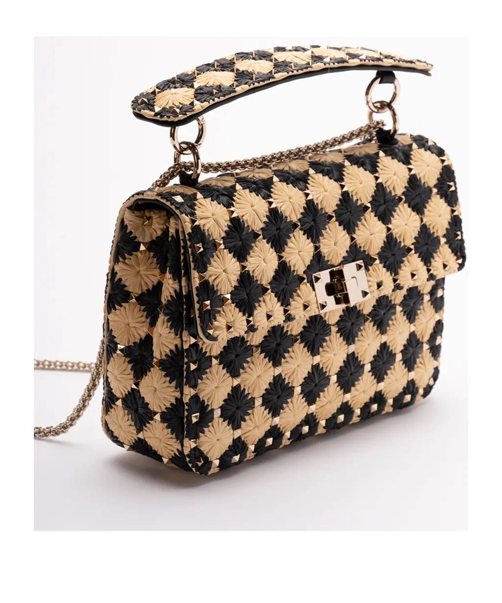 Valentino Garavani Rockstud Foldover Top Shoulder Bag
