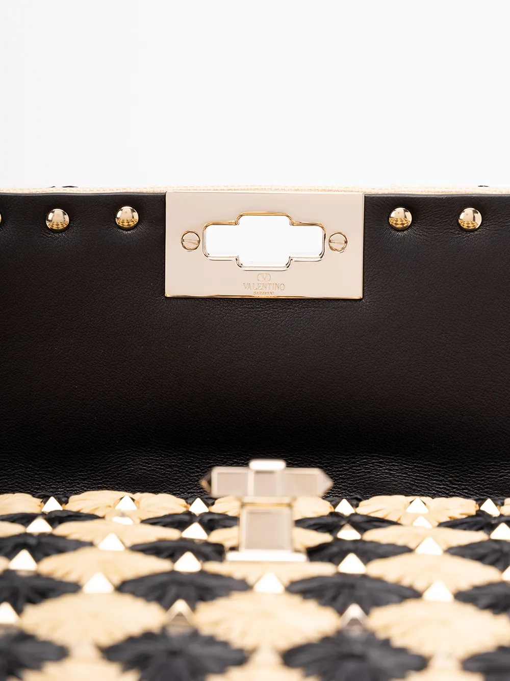 Valentino Garavani Rockstud Foldover Top Shoulder Bag