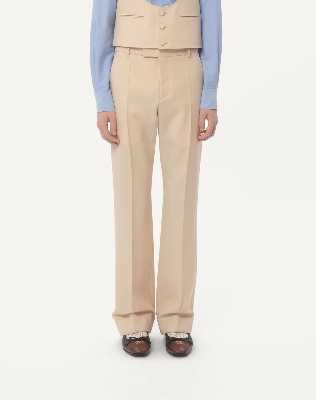 Valentino Turn-Up Hem Tailored Trousers
