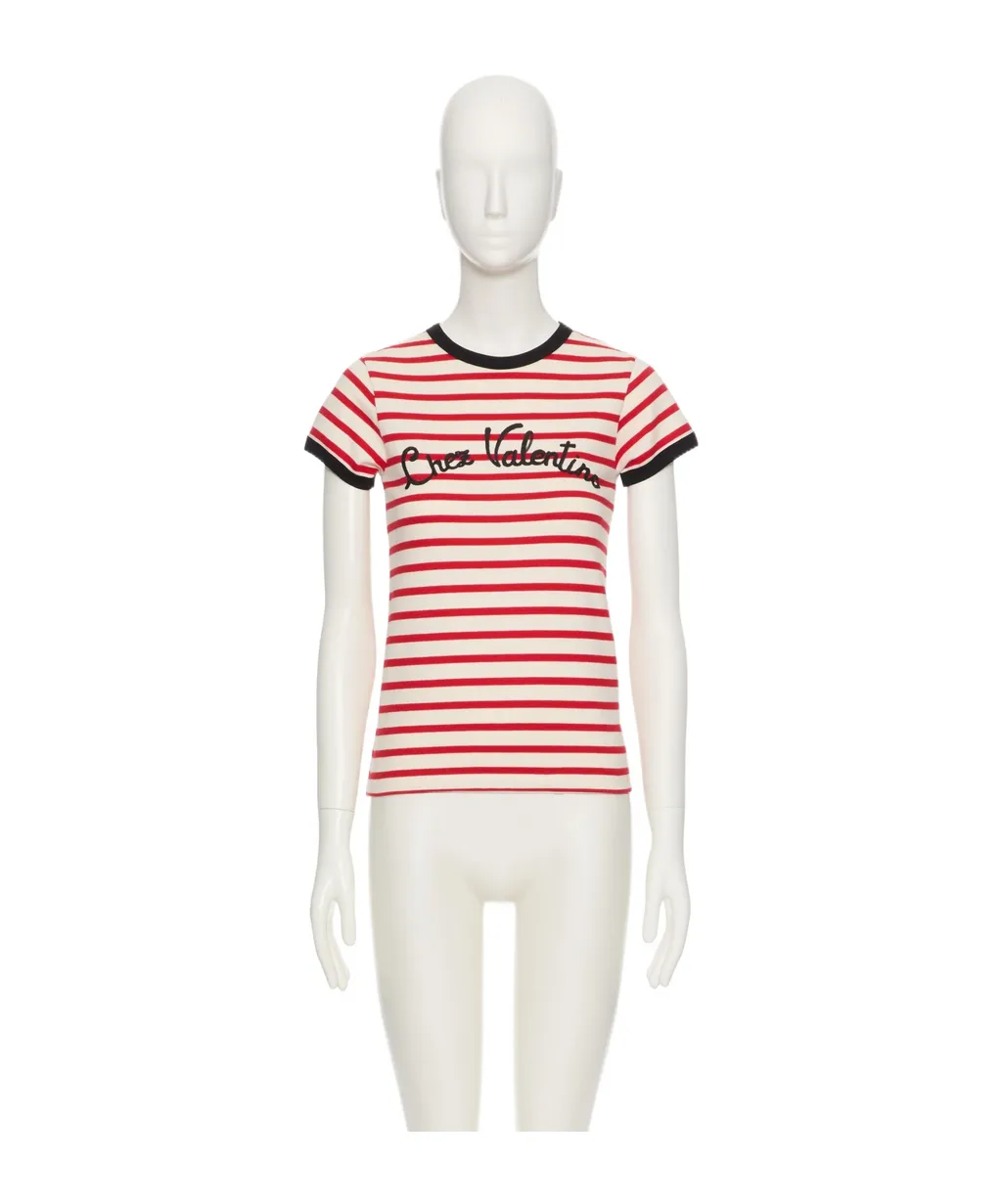 Valentino Striped Crewneck T-Shirt