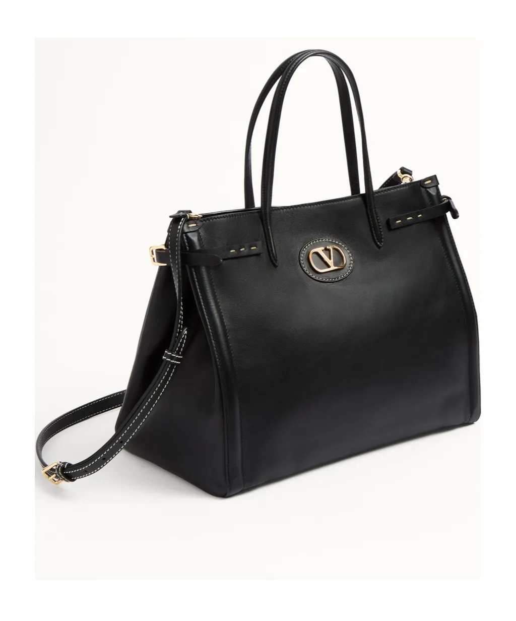Valentino Antibes Vlogo Plaque Medium Tote Bag