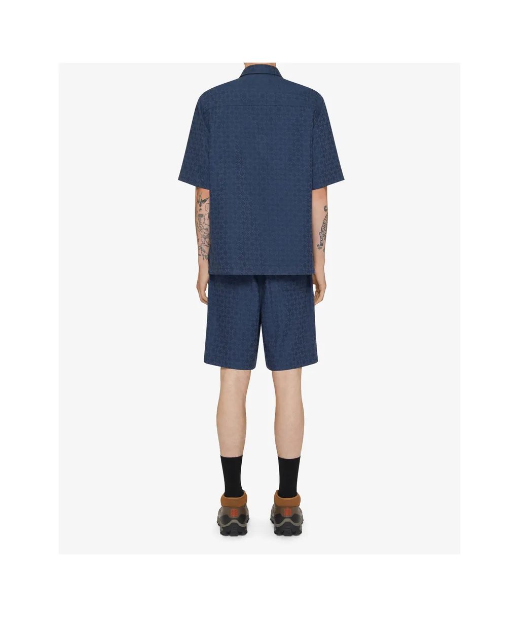Givenchy Monogram Jacquard Short-Sleeved Shirt