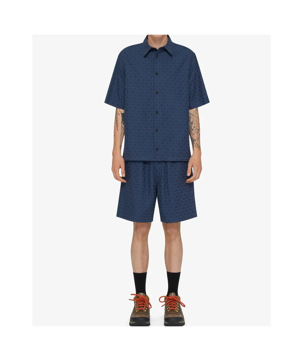 Givenchy Monogram Jacquard Short-Sleeved Shirt