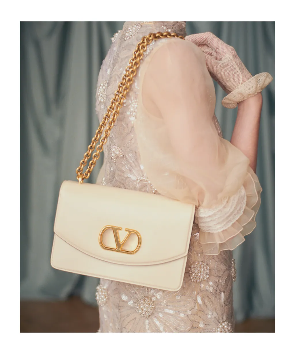 Valentino Vain Foldover Top Shoulder Bag