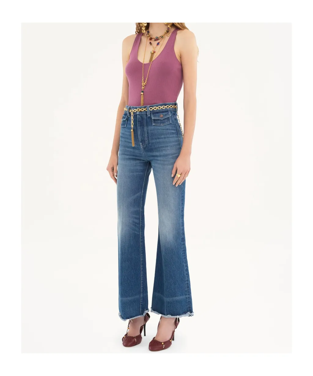 Chloé High Waisted Flared-Leg Jeans