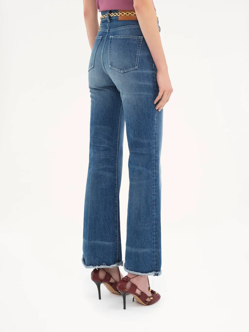Chloé High Waisted Flared-Leg Jeans