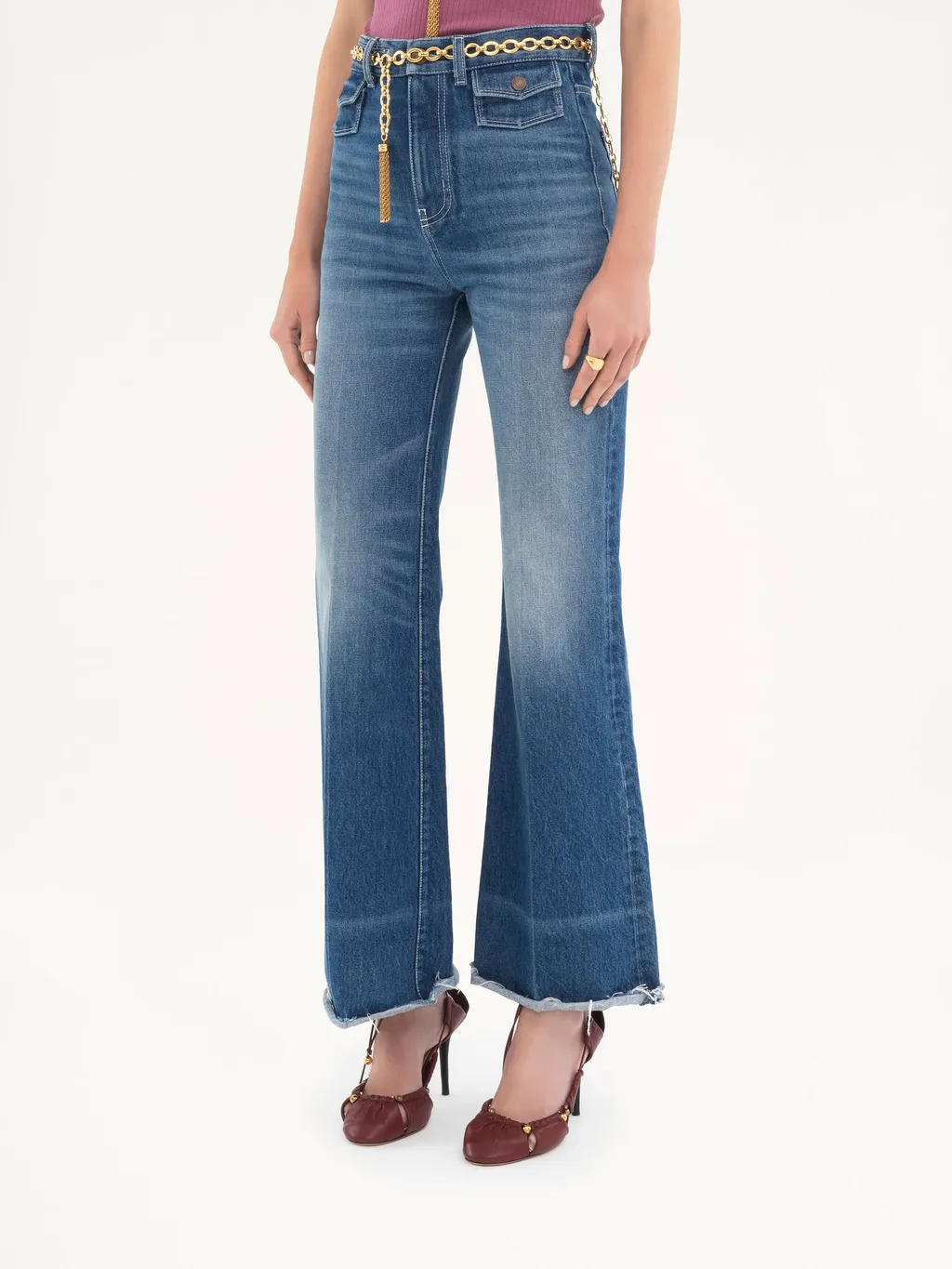 Chloé High Waisted Flared-Leg Jeans