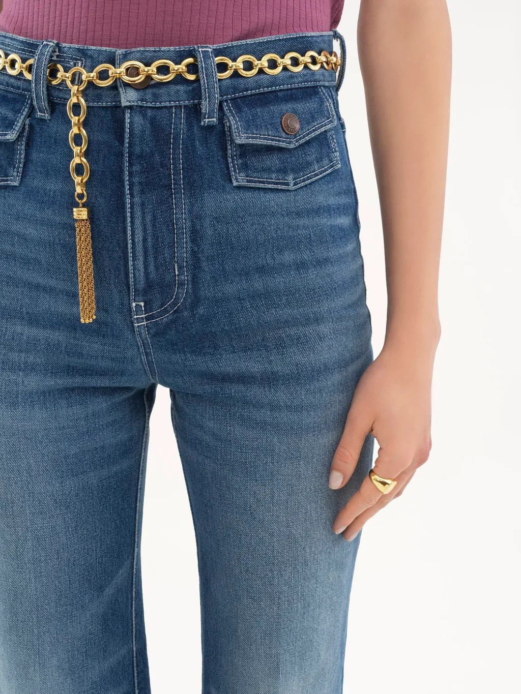 Chloé High Waisted Flared-Leg Jeans