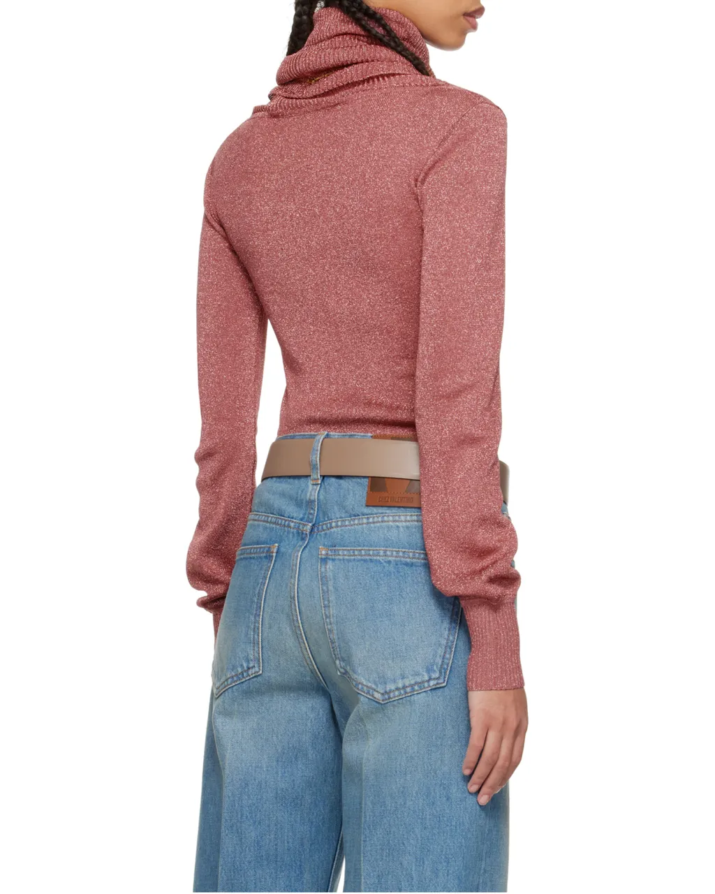 Valentino Logo Plaque Turtleneck Jumper