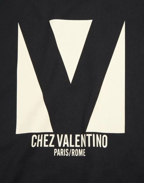 Valentino Chez Valentino-Printed Crewneck T-Shirt