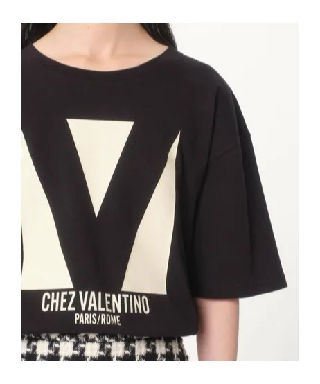 Valentino Chez Valentino-Printed Crewneck T-Shirt