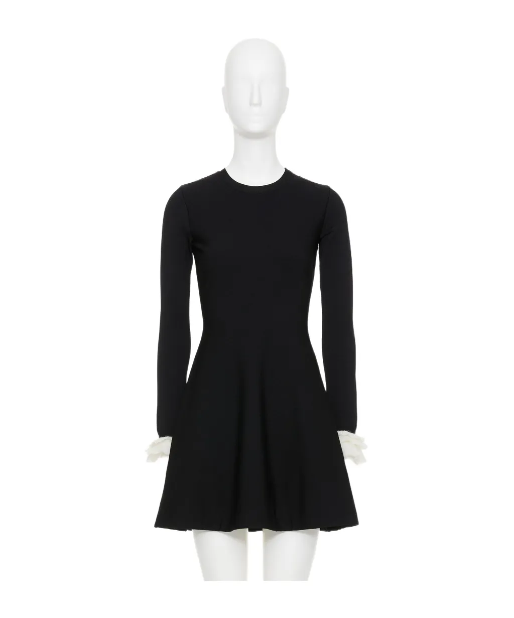 Valentino Garavani Long Sleeved Knitted Mini Dress