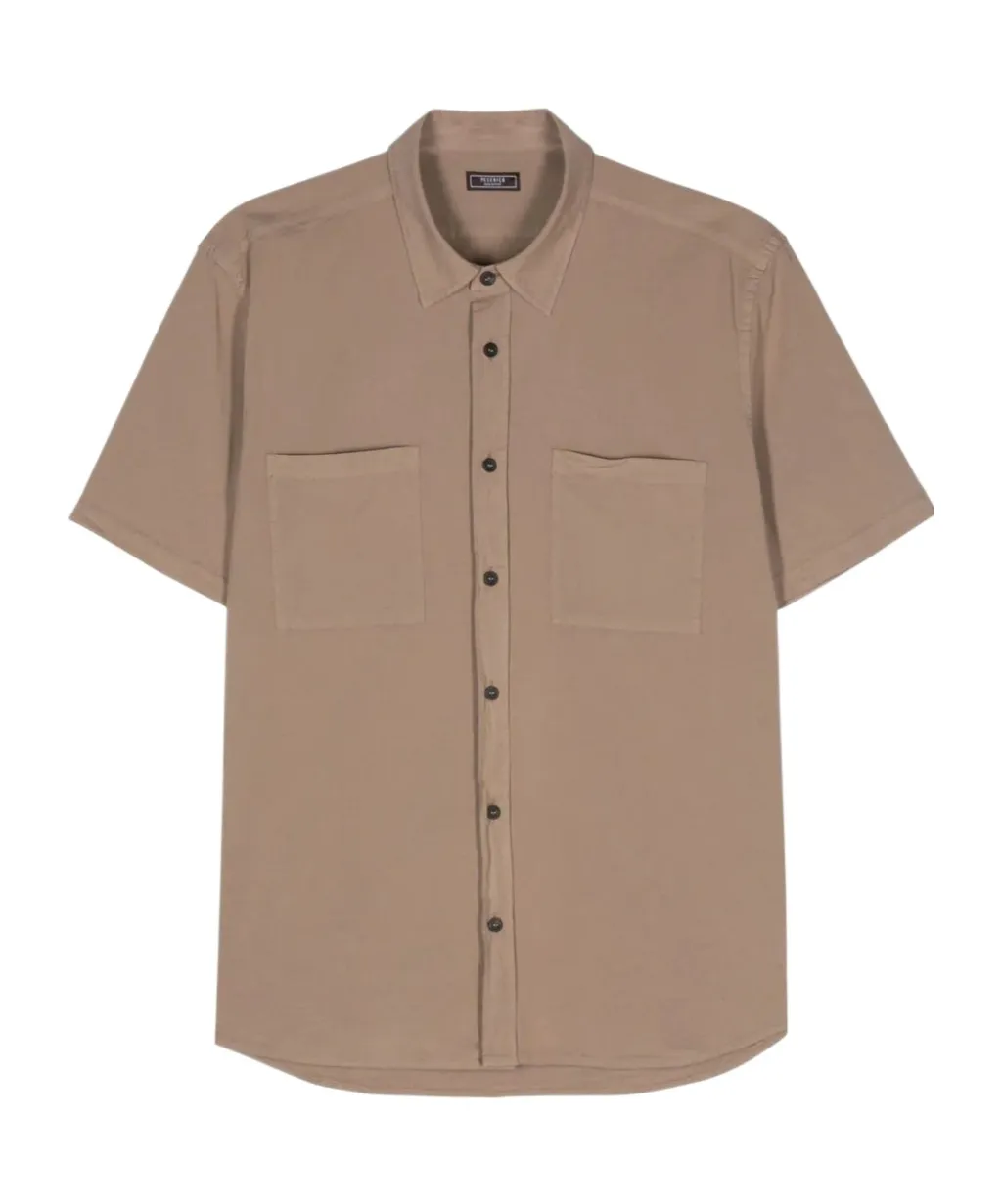Cotton-Blend Shortsleeved Shirt