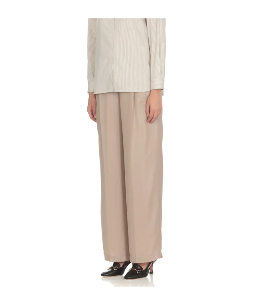 Pleat-Detailing Palazzo Trousers