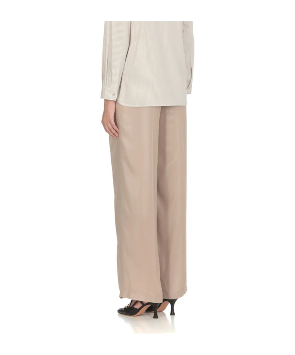 Pleat-Detailing Palazzo Trousers