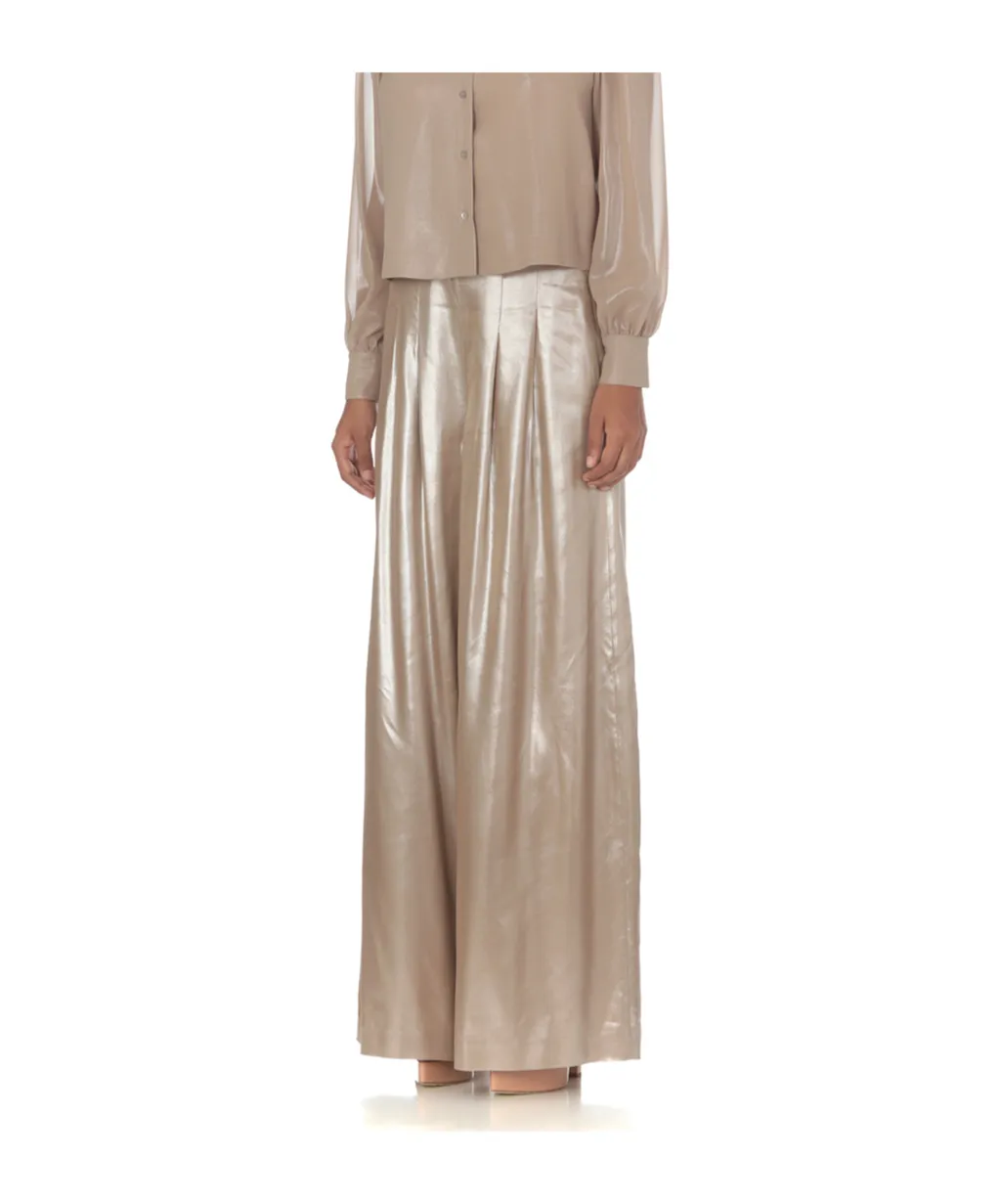 Peserico Wide Leg Pleated Pants