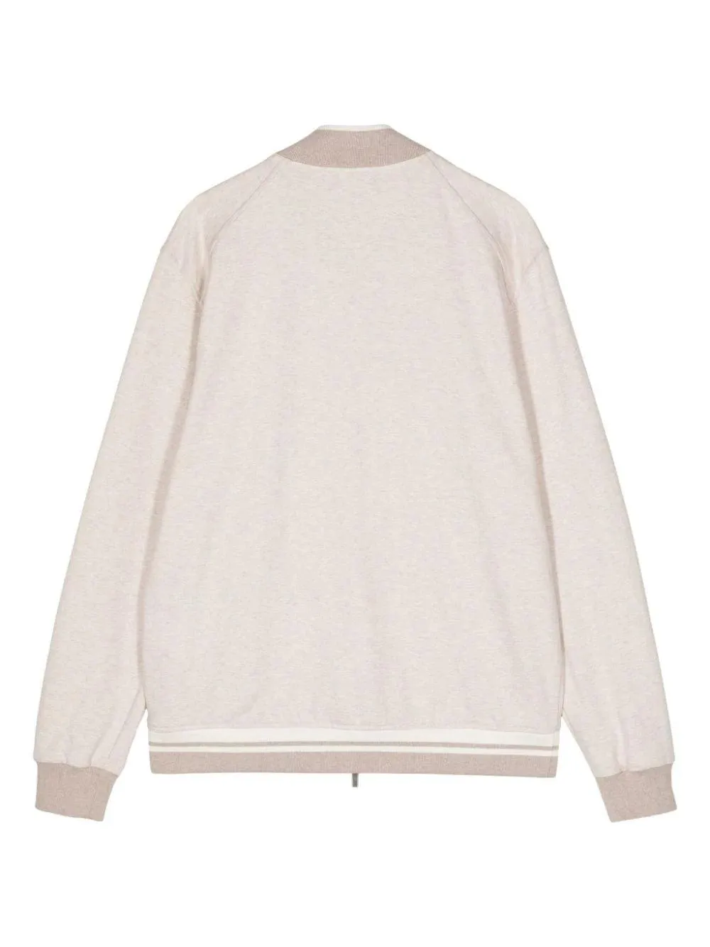 Stripe-Detail Cotton Bomber Jacket