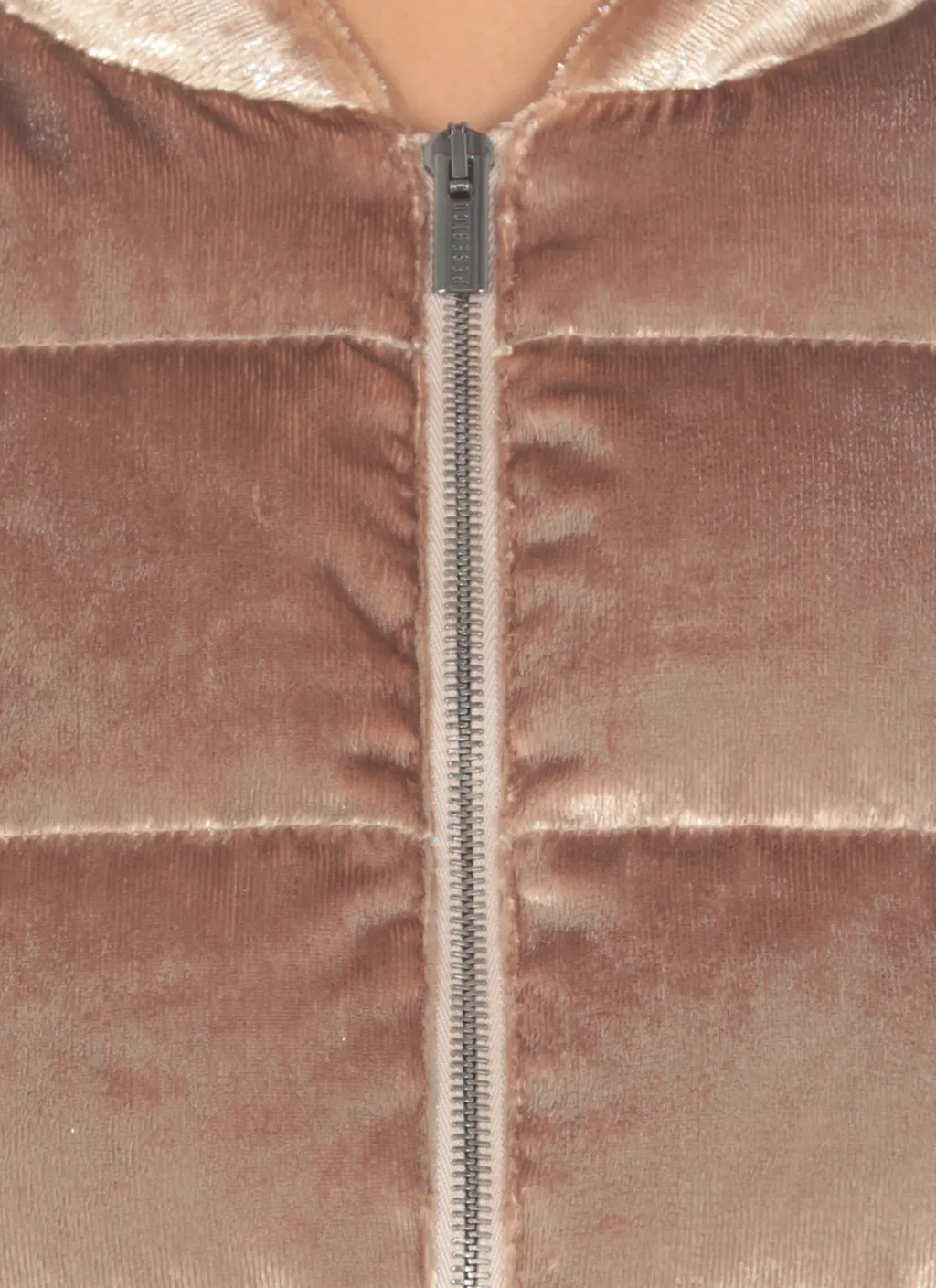 Velvet-Effect Padded Gilet