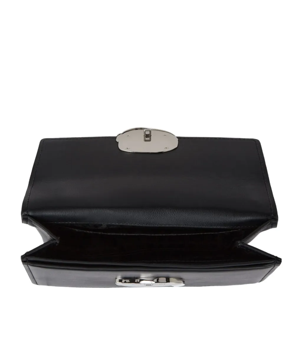 Karl Ikonik Leather Shoulder Bag