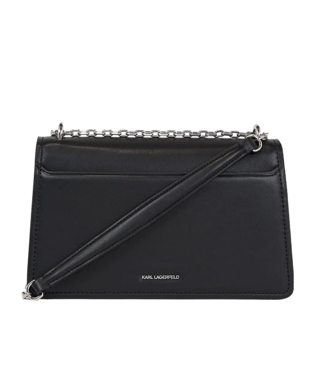 Karl Ikonik Leather Shoulder Bag