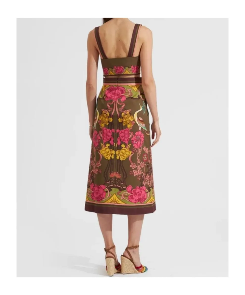 La Doublej Baia Floral Printed Cropped Top