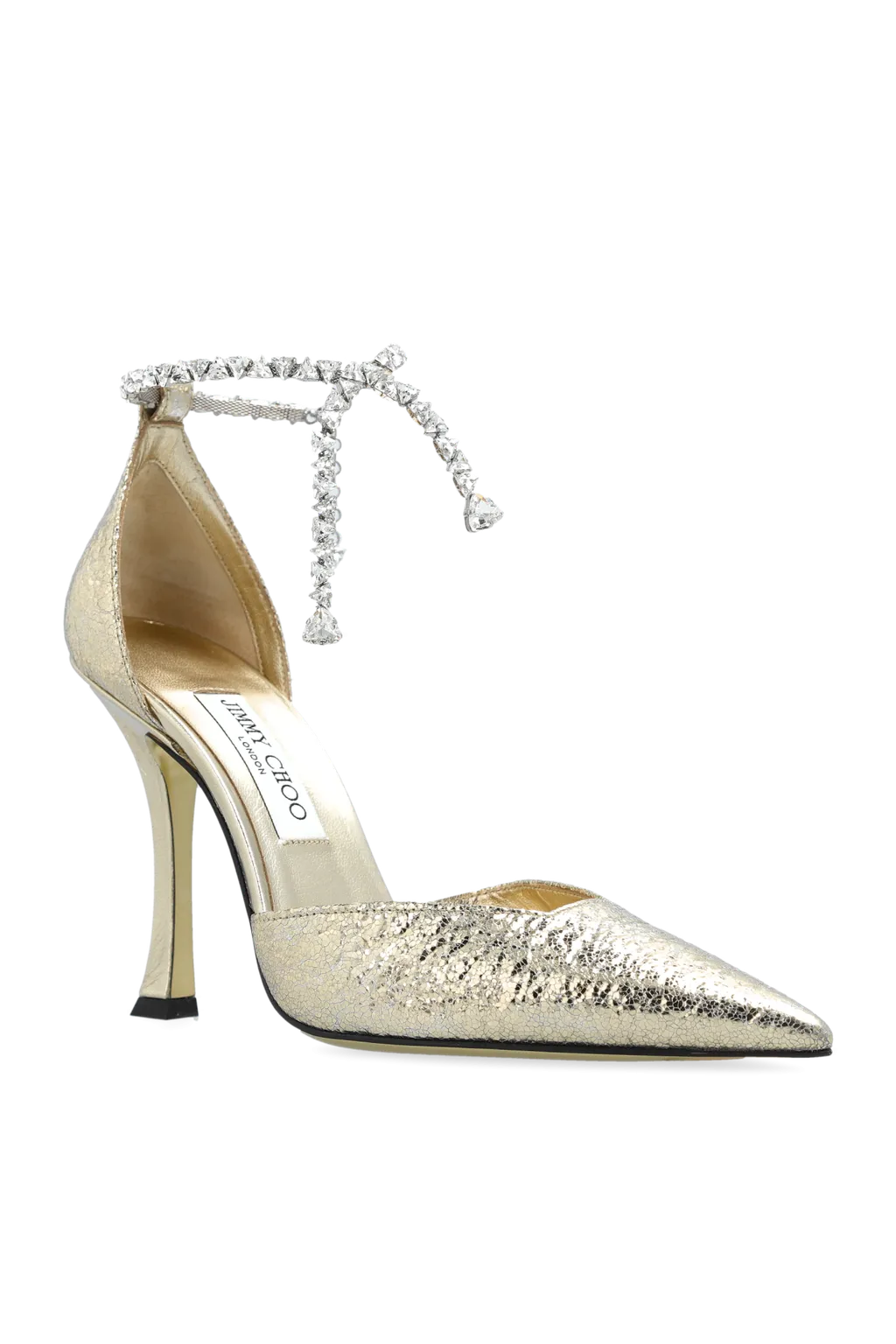 Jimmy Choo Stevie 100 Metallic Pointed-Toe Pumps