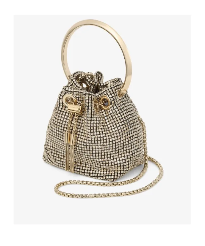 Jimmy Choo Embellished Drawstring Bucket Bag