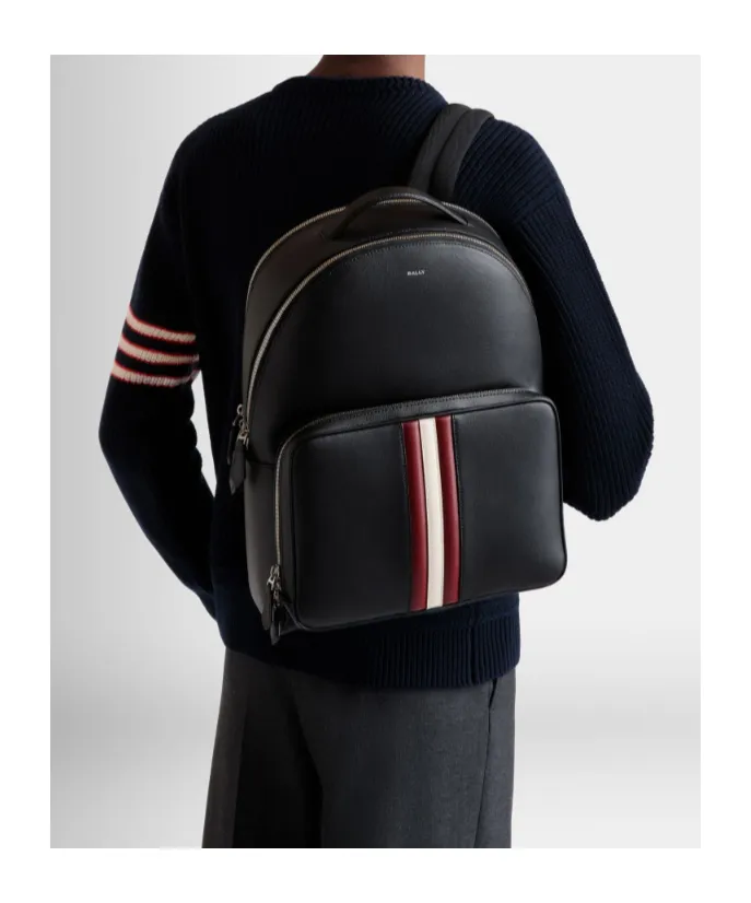 Mythos Backpack In Black Recycled Leather