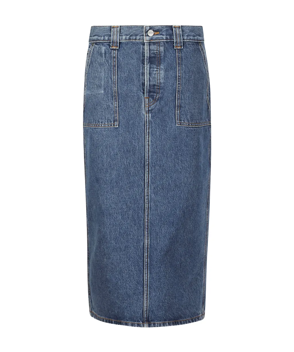 Khaite Genevieve Denim Skirt