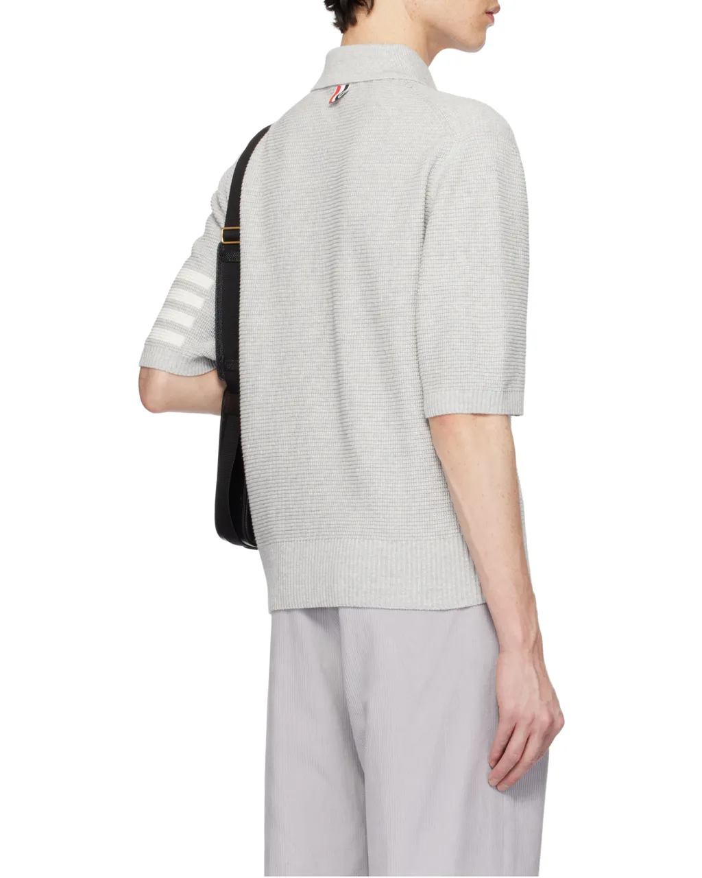 Thom Browne 4-Bar Knitted Polo Shirt