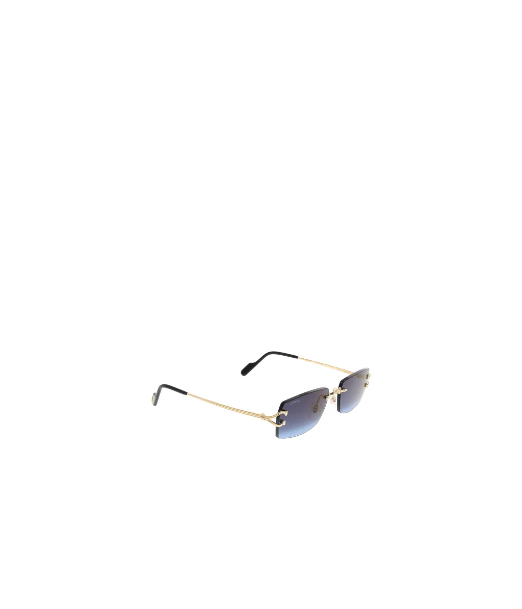 Cartier Rectangle-Rimless Sunglasses