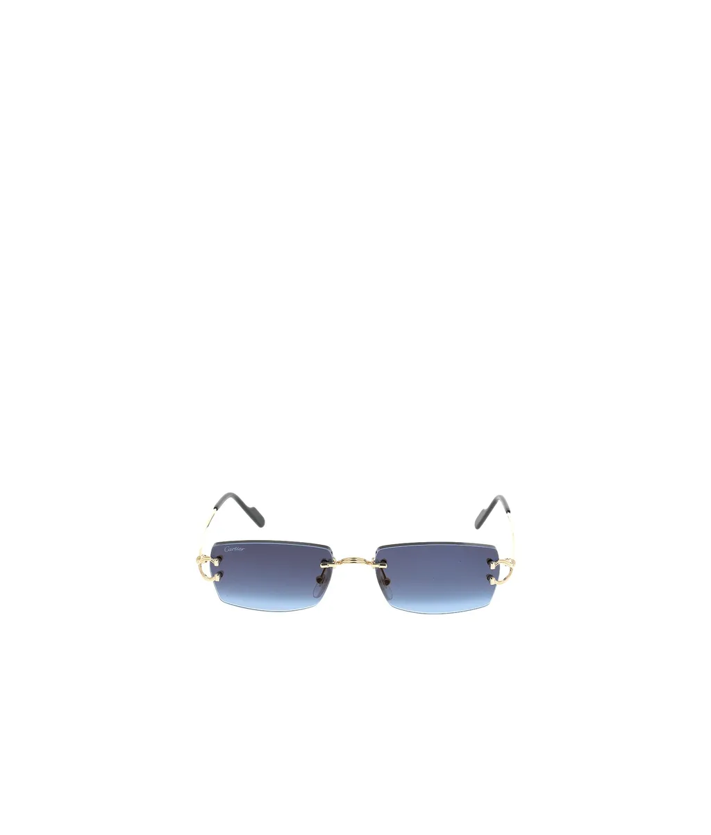 Cartier Rectangle-Rimless Sunglasses
