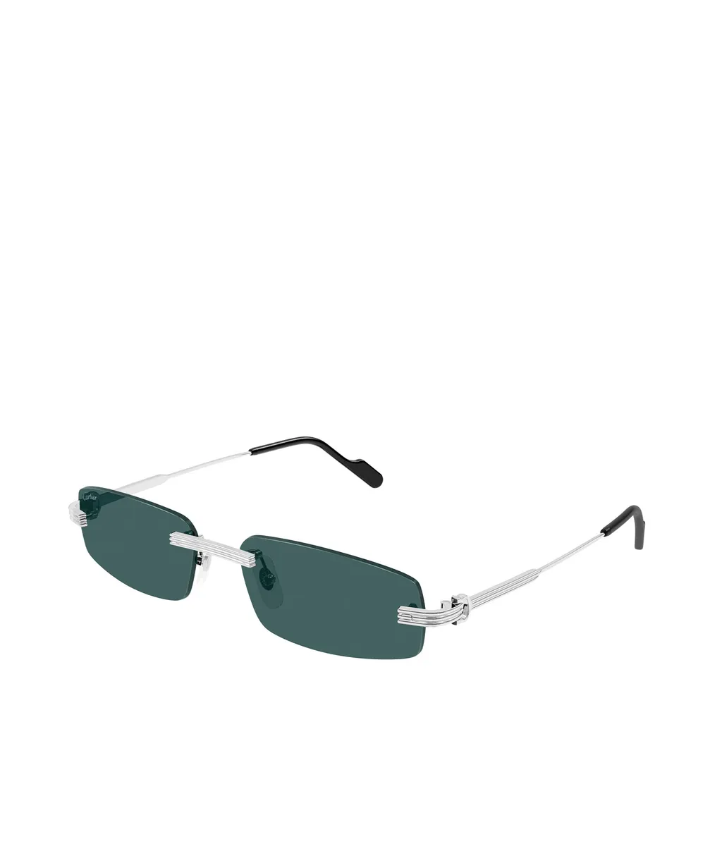 Cartier Rectangular Rimless Sunglasses
