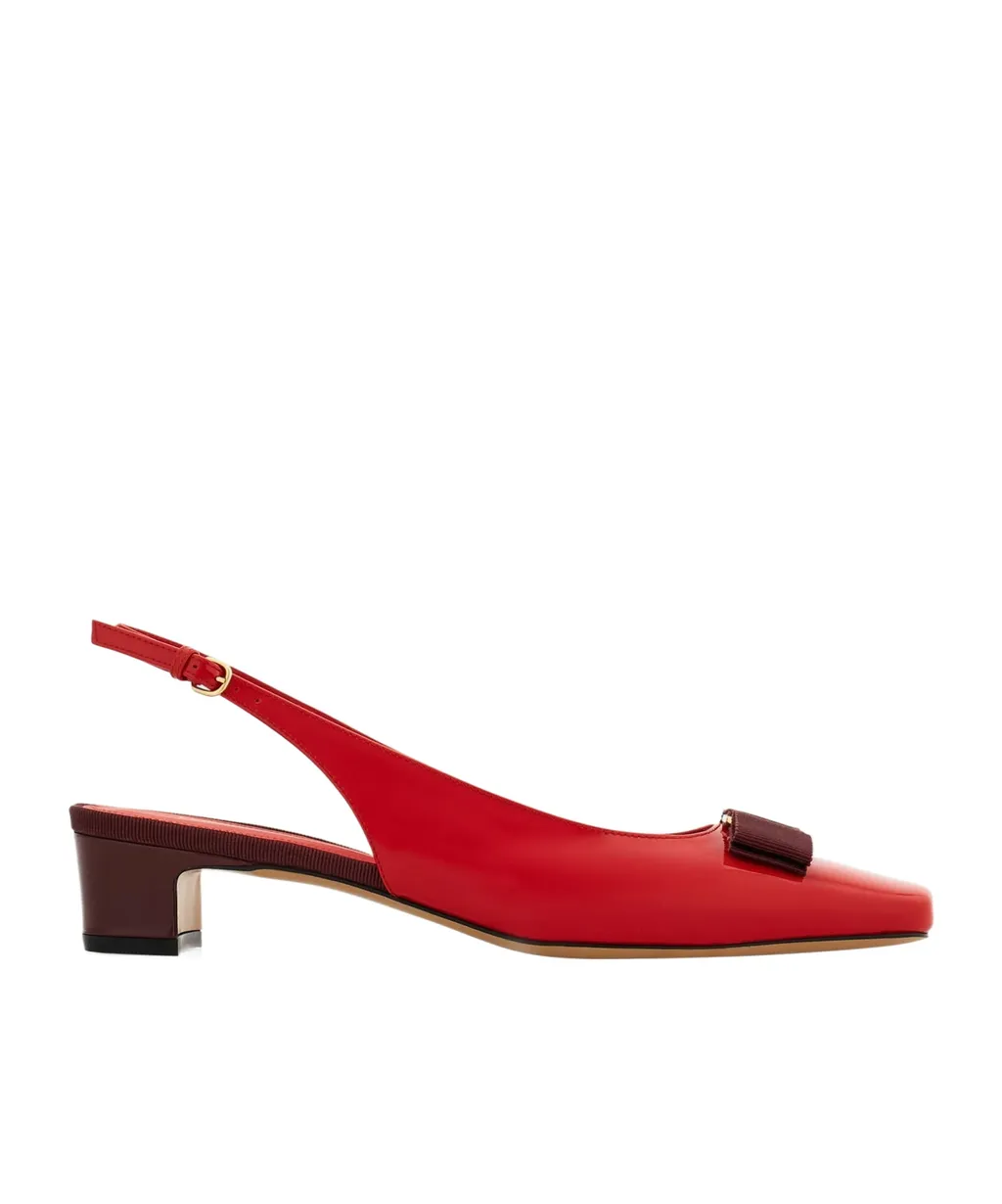 Ferragamo Bow Vara Slingback Pumps