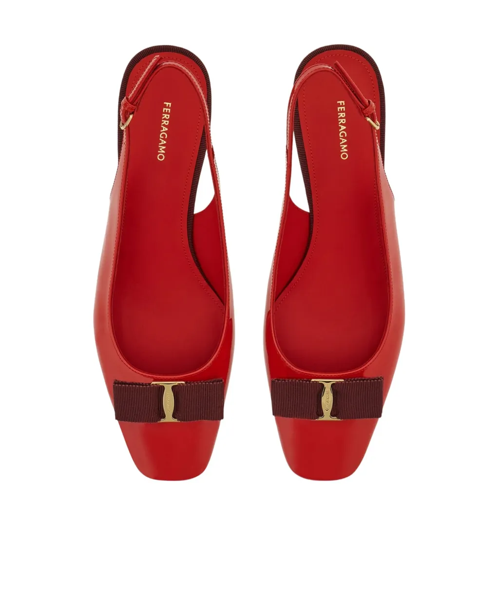 Ferragamo Bow Vara Slingback Pumps